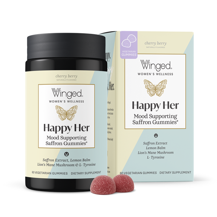 Winged Wellness' Happy Her Mood Balancing Saffron Gummies