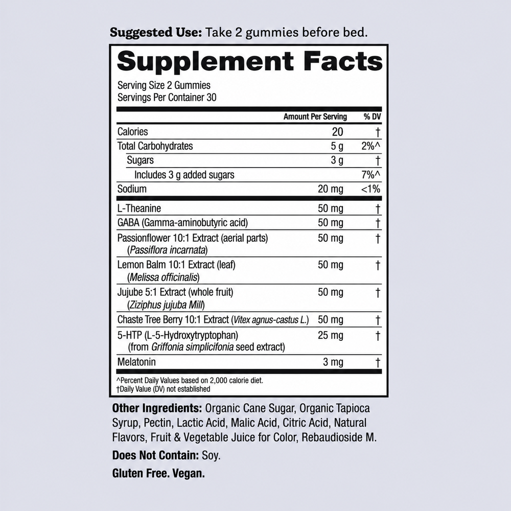 Winged Wellness Sleepyhead Supplement Facts and Ingredients