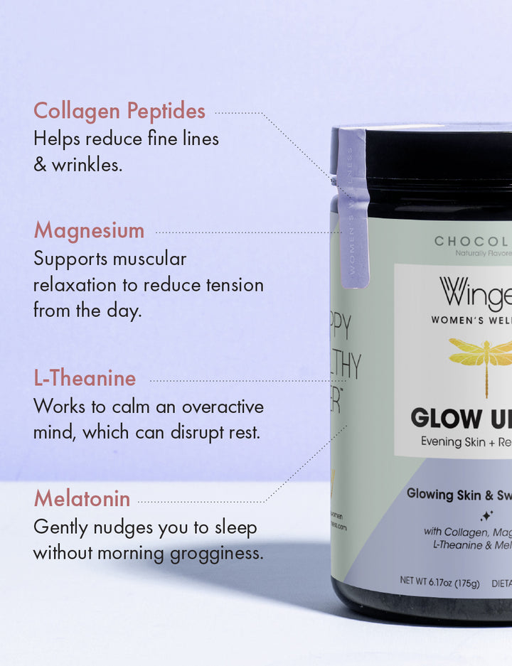 Glow Up PM Collagen Powder - Chocolate Flavored